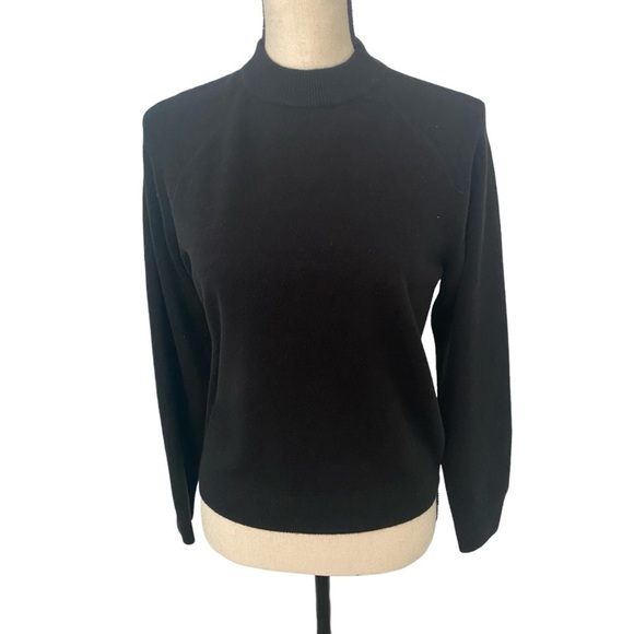 Knit By Hampshire Studio Black Sweater in Sz S Petite - Picture 1 of 9
